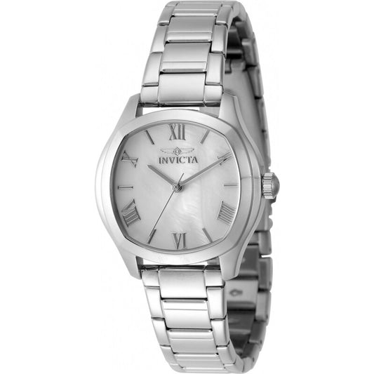 Invicta Wildflower Womens Quartz White Dial Stainless Steel Bracelet Watch