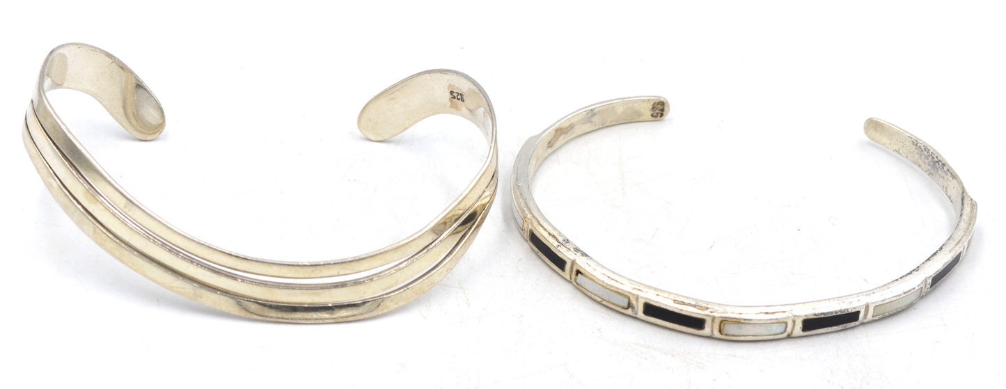 Vintage 925 sterling silver group lot of bangles