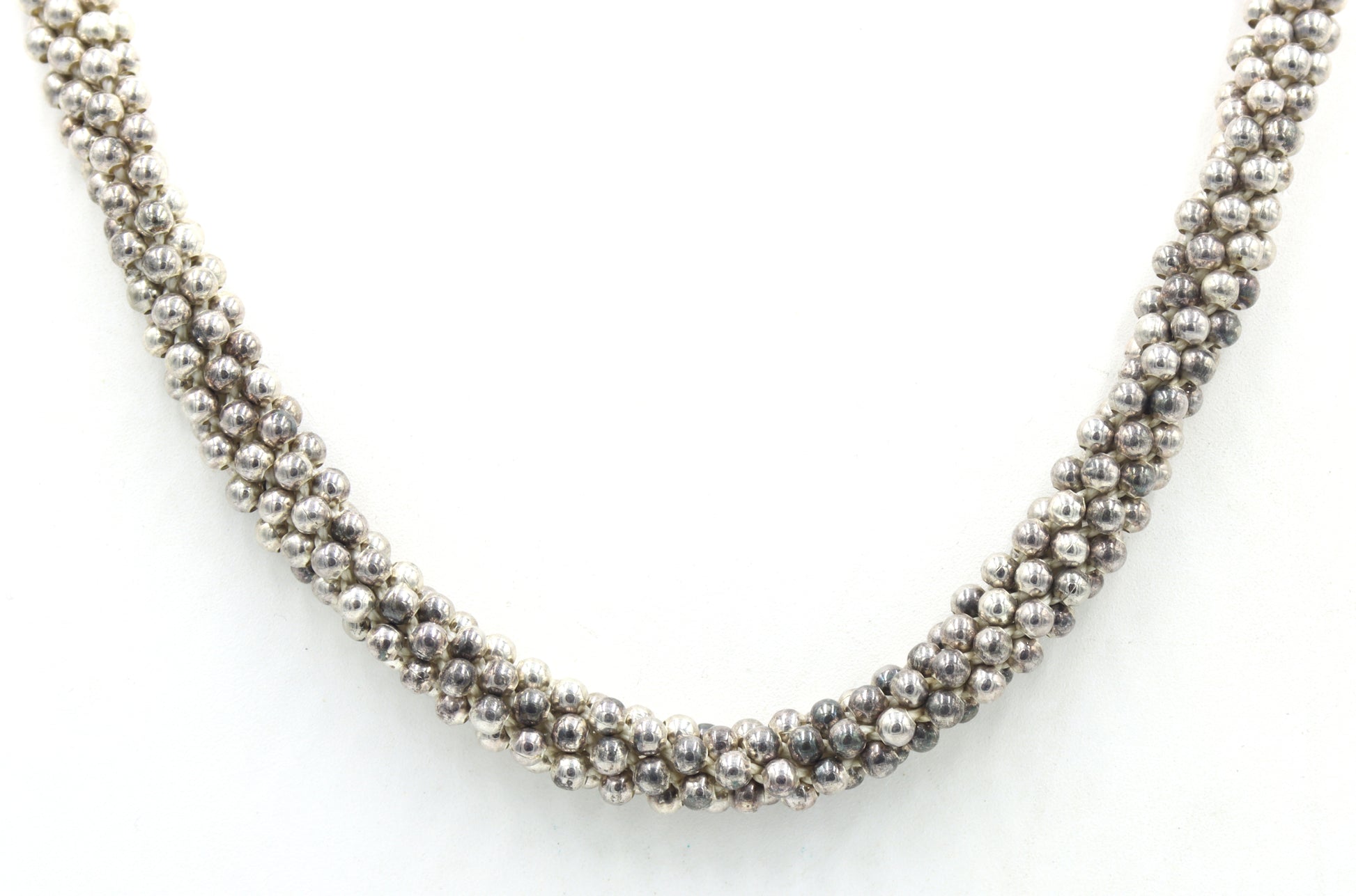 Set of Vintage 925 sterling silver necklace and matching bracelet