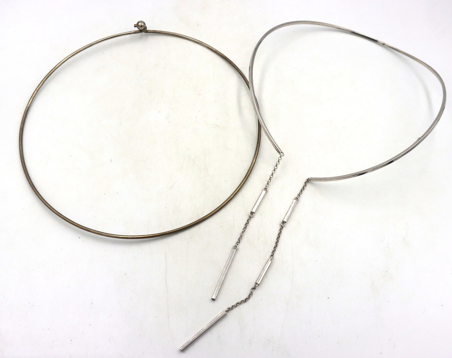 Group of vintage 925 sterling silver cuff collars