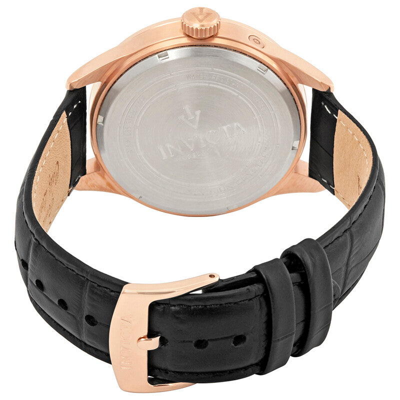 Invicta Vintage Black Dial Leather Strap Men’s Watch