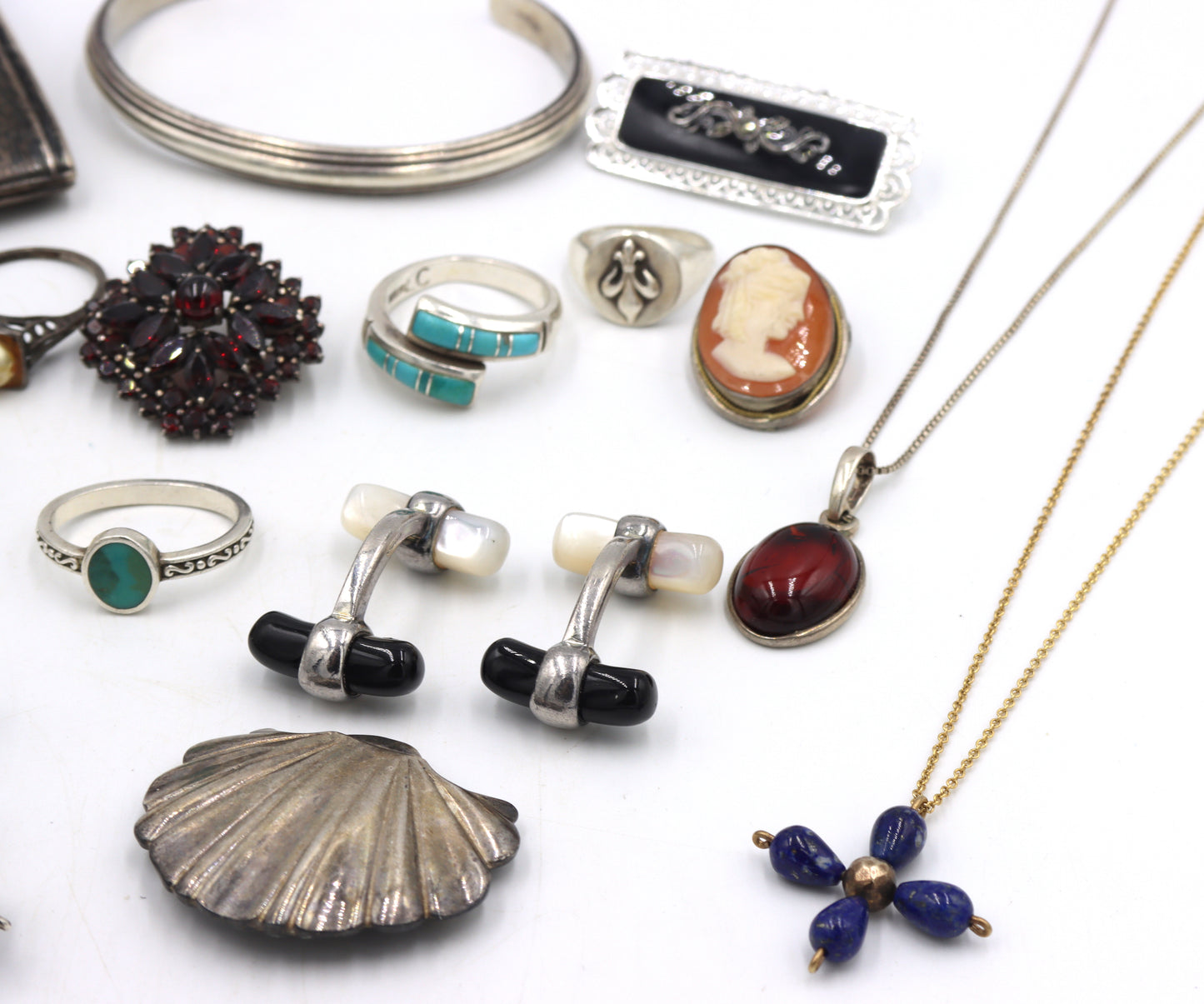 Group lot of Vintage 925 sterling silver miscellaneous jewelry