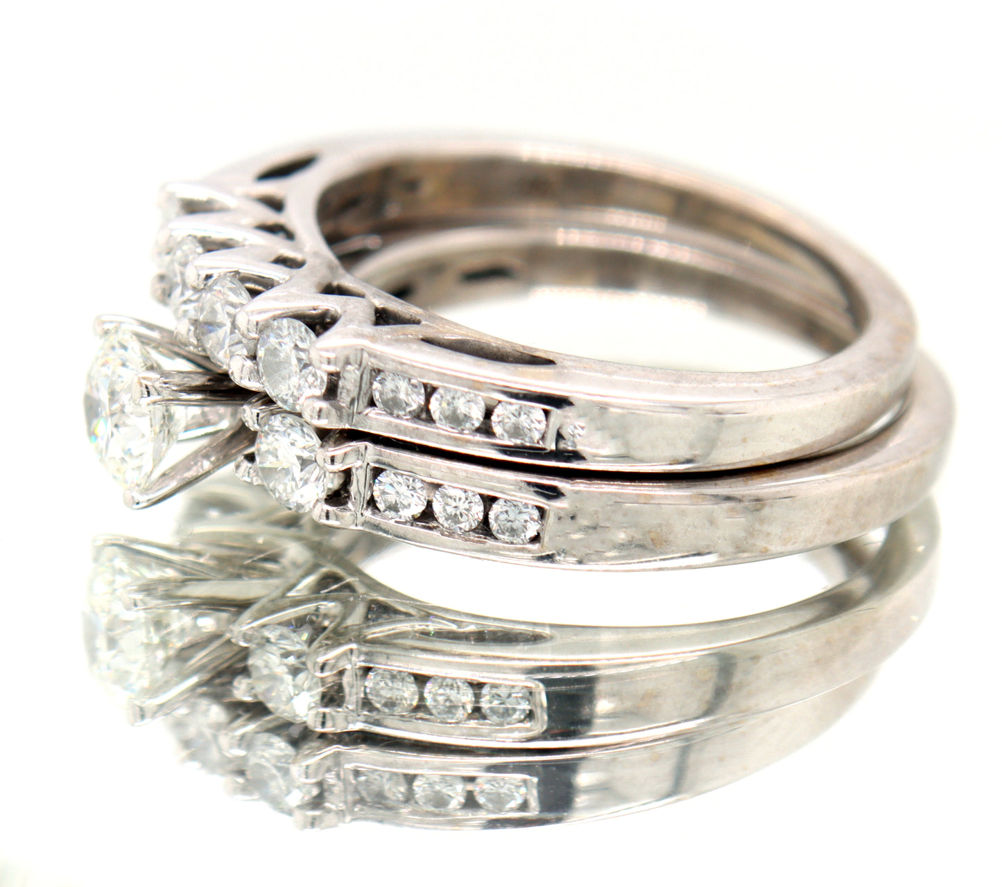 Dazzling White Gold Diamond Wedding Set