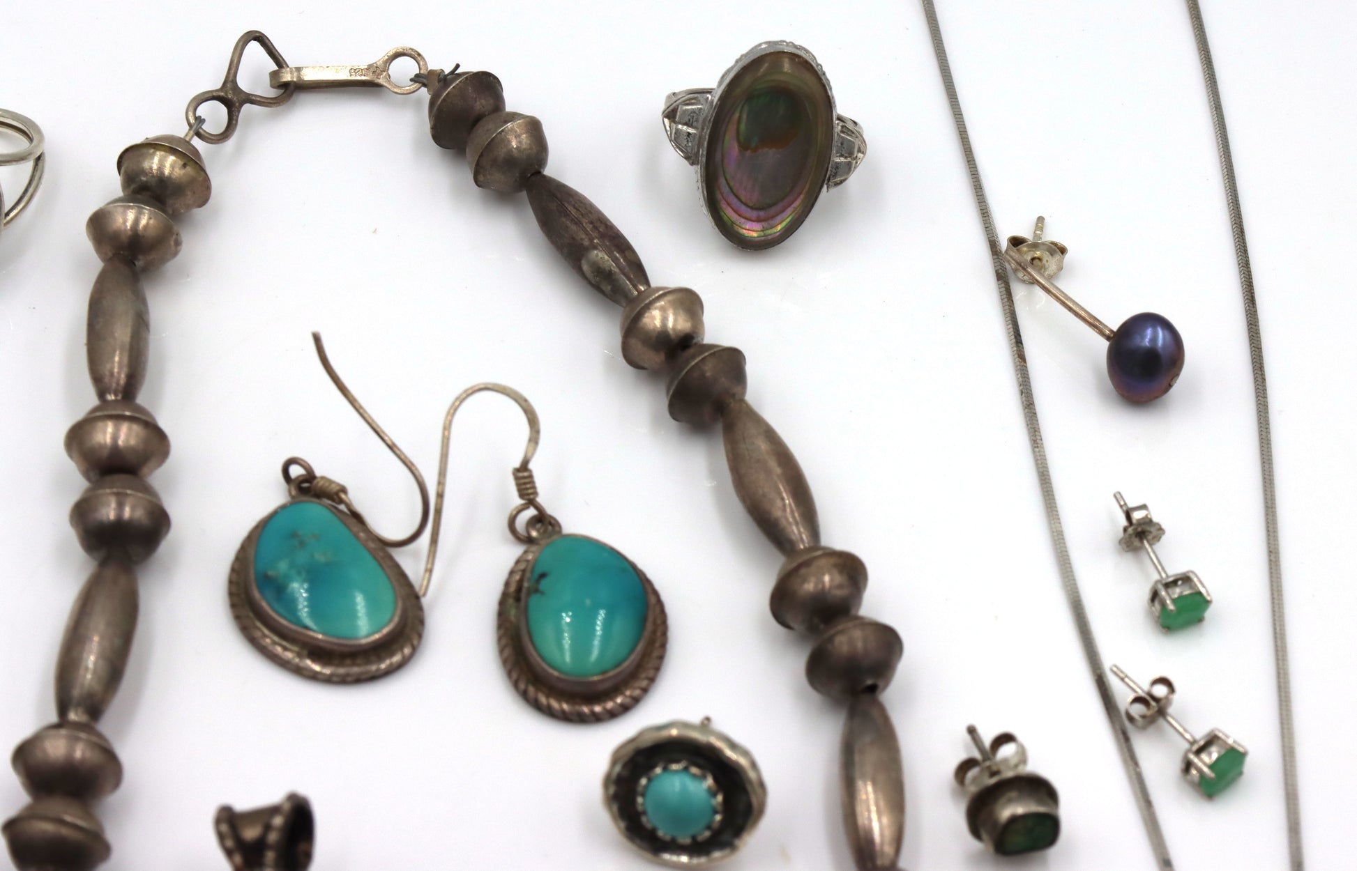 Vintage 925 sterling silver group lot of mixed jewelry