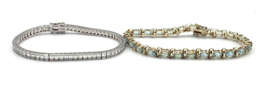 Lot of 2 925 sterling silver bracelets