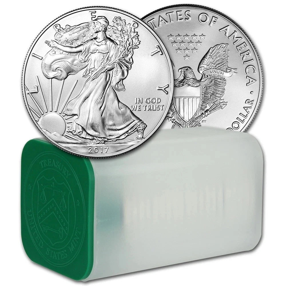 2017 $1 American Silver Eagle Roll of 20 – Superb Gem BU – 1 oz .999 Silver
