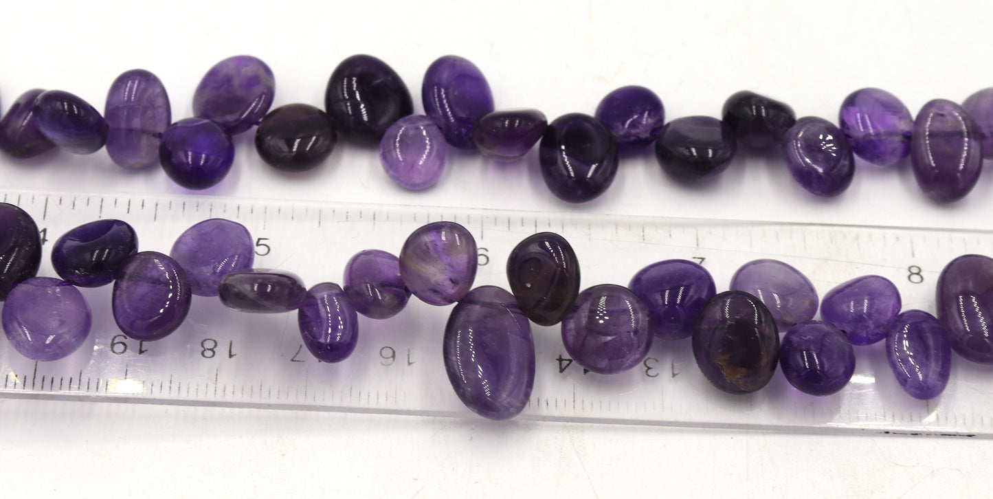 Amethyst cluster beaded necklace