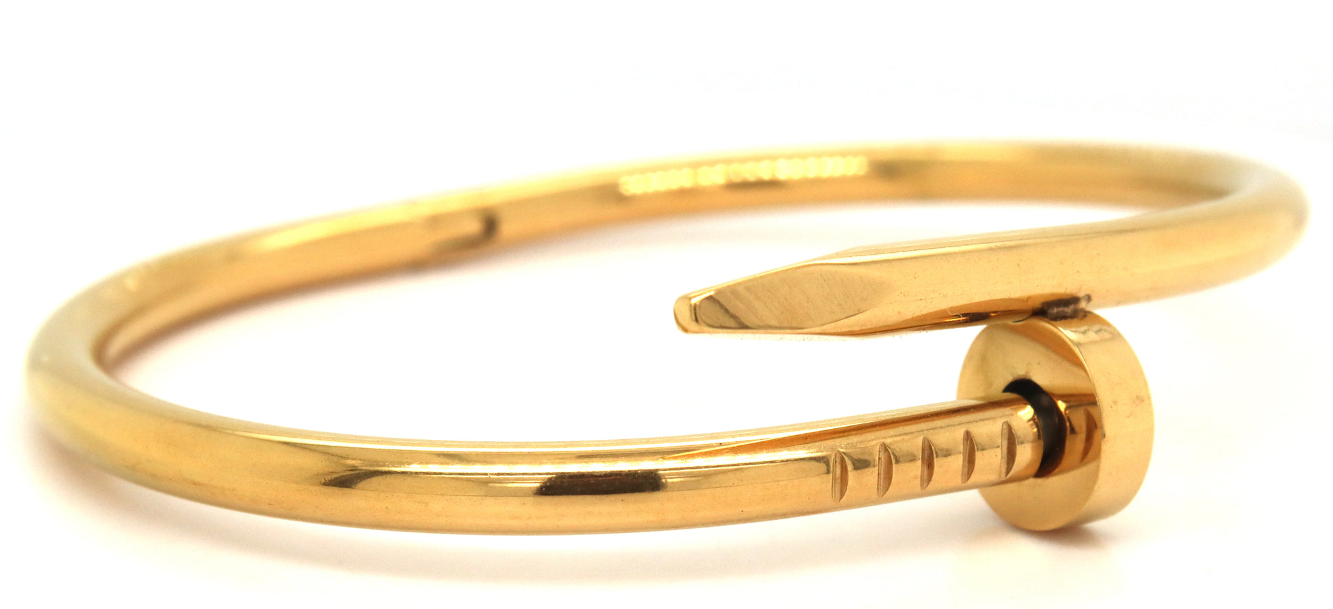 Gold Plated nail bangle bracelet