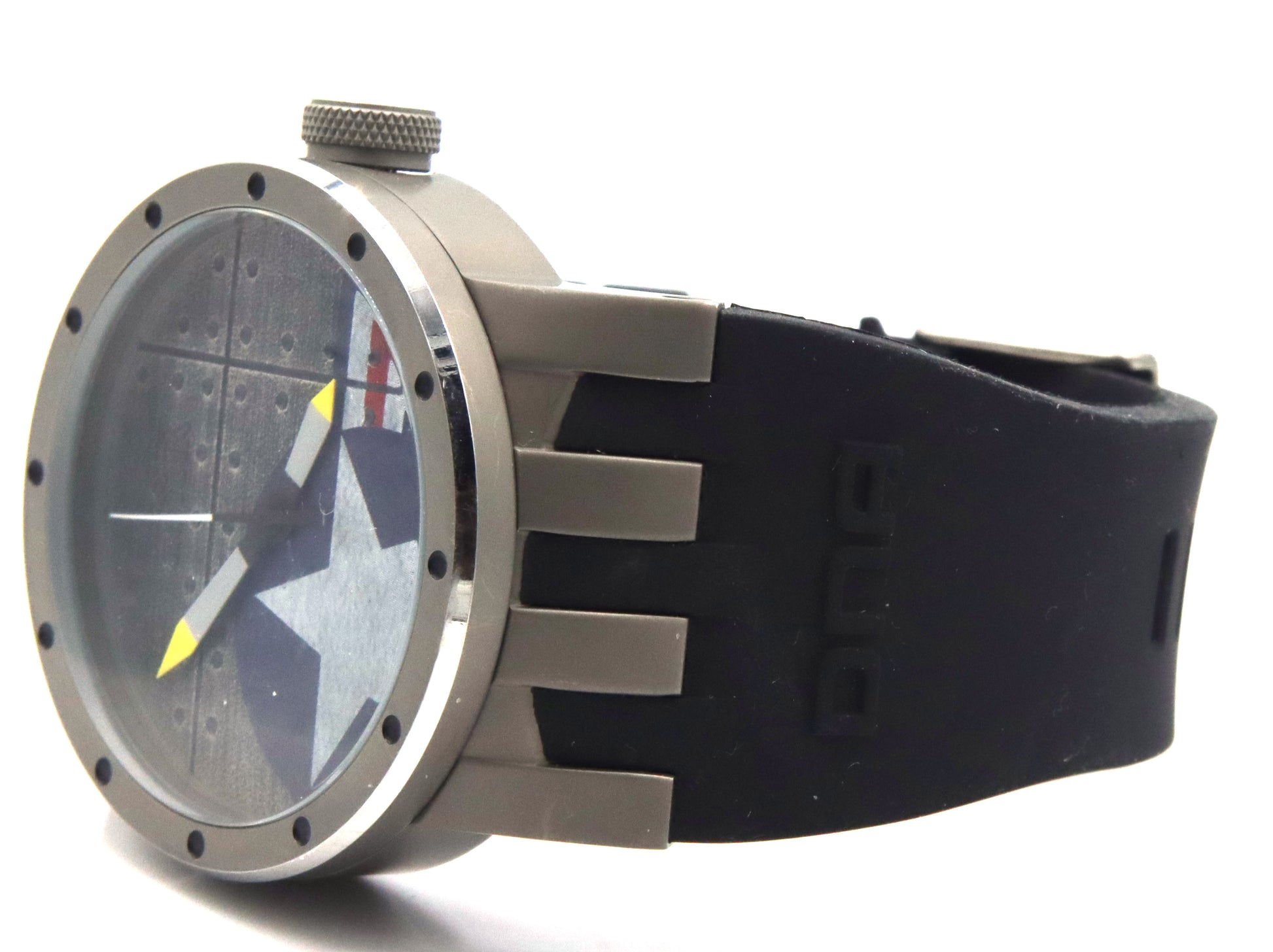 Invicta DNA Bomber silver tone dial watch