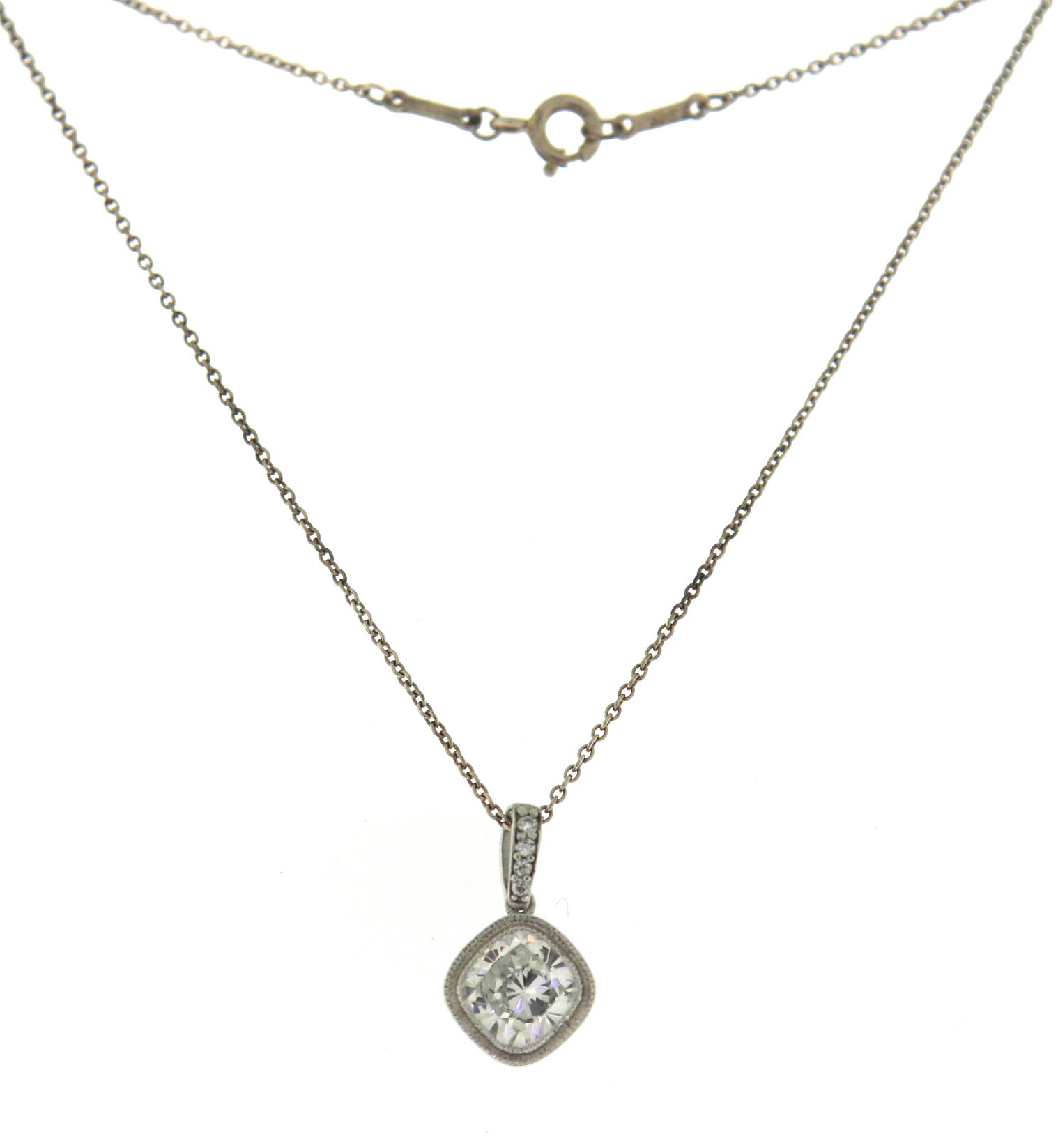 Sterling Silver Cubic Zirconia Pendant on Chain