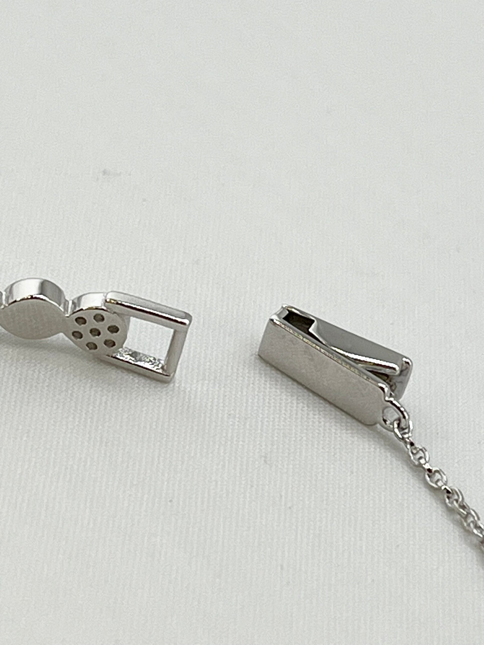 925 Sterling Silver alternating Round Disk Tennis Bracelet