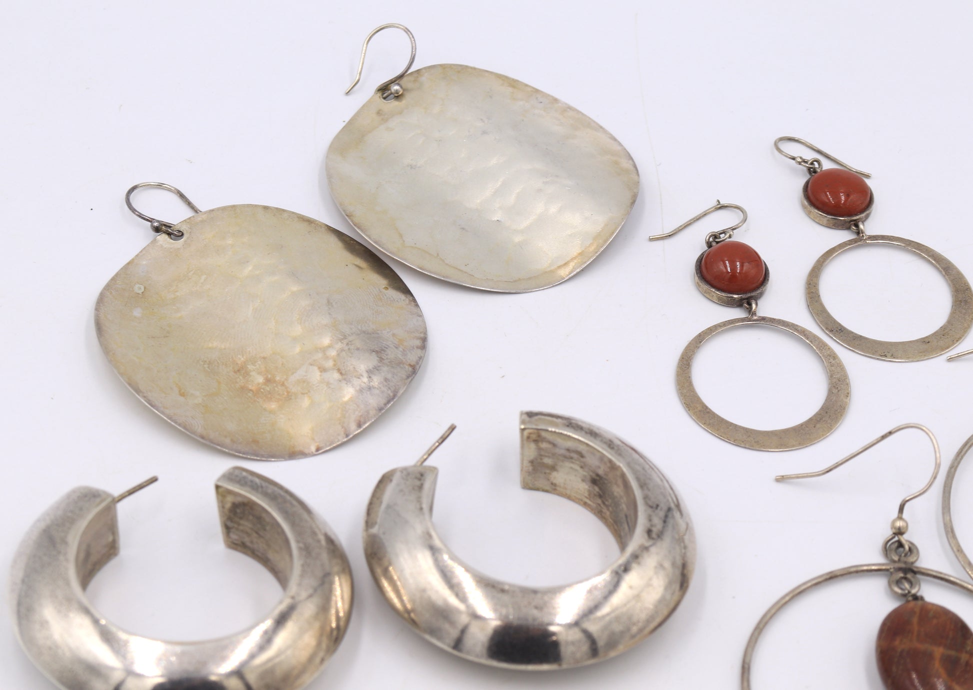 Group lot of vintage 925 sterling silver earrings