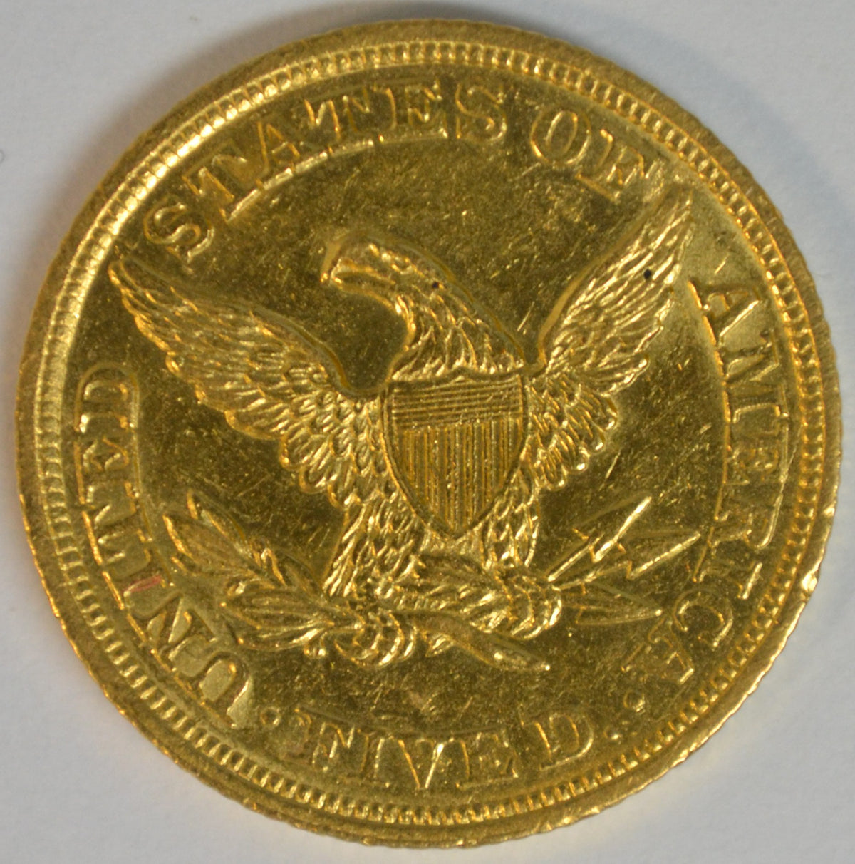 1845 $5 Liberty Head Gold Half Eagle Philadelphia Mint