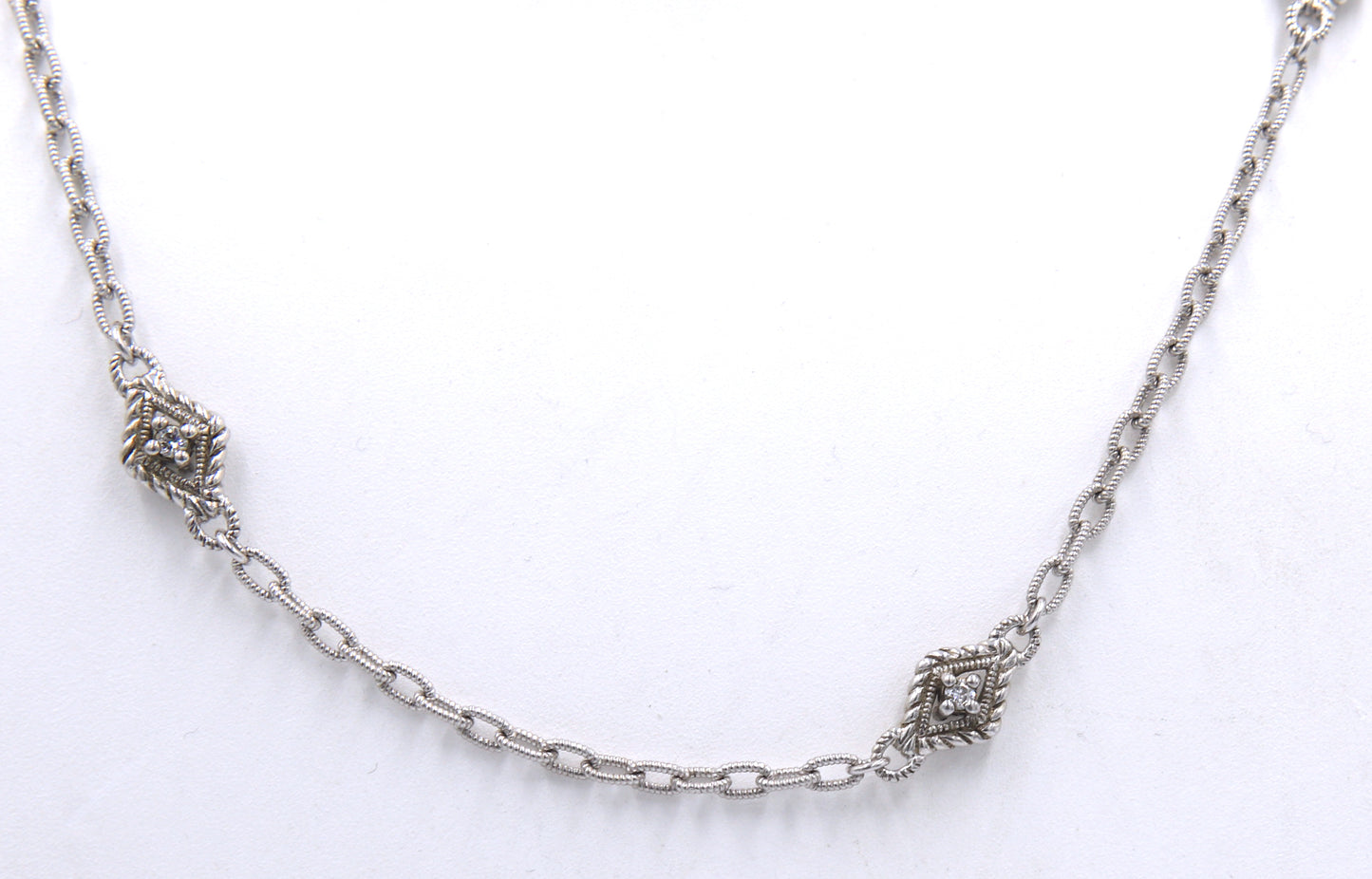 925 Sterling silver Judith Ripka Cubic zirconia necklace