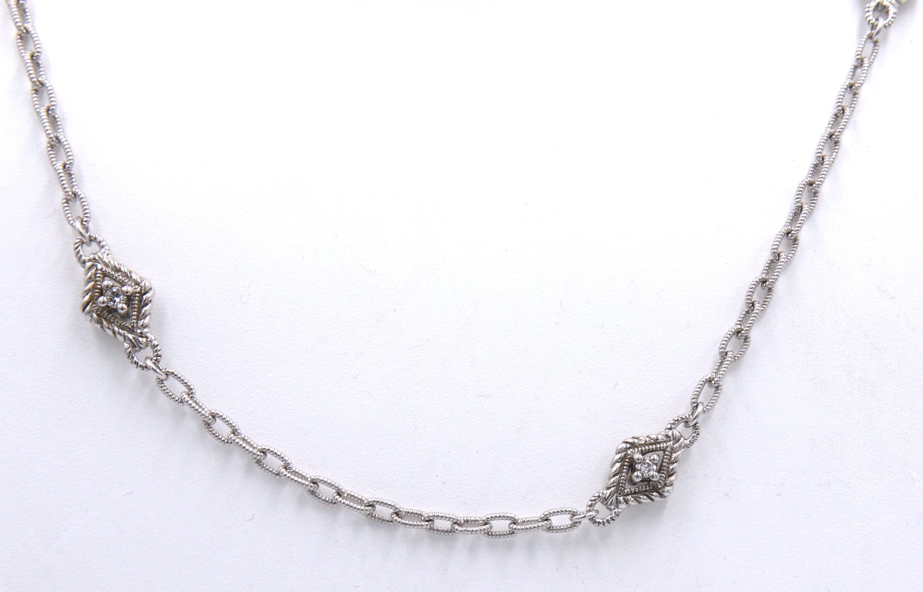 925 Sterling silver Judith Ripka Cubic zirconia necklace