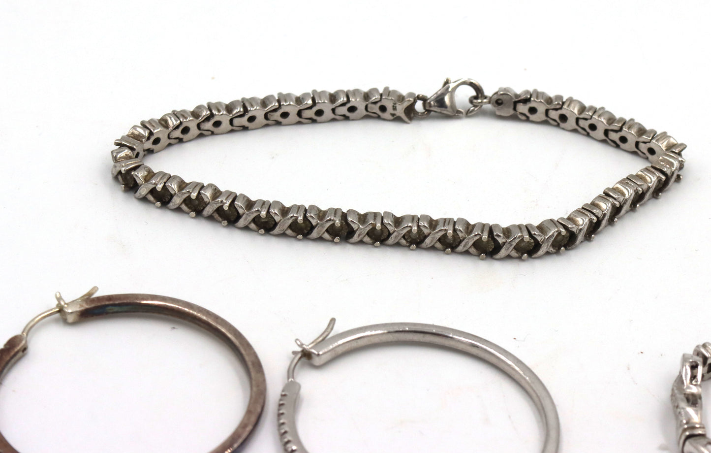 Group of vintage 925 sterling silver mixed jewelry
