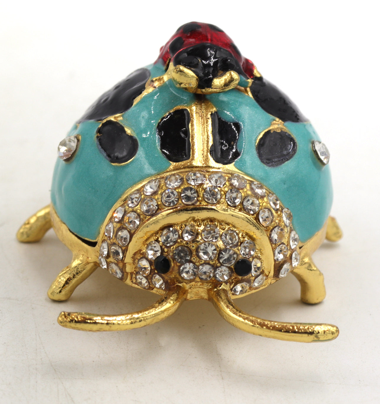 Ladybug enamel trinket box