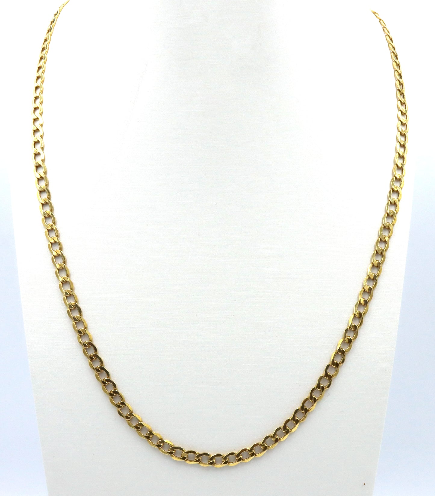 Italian 10kt Yellow gold curb link chain necklace