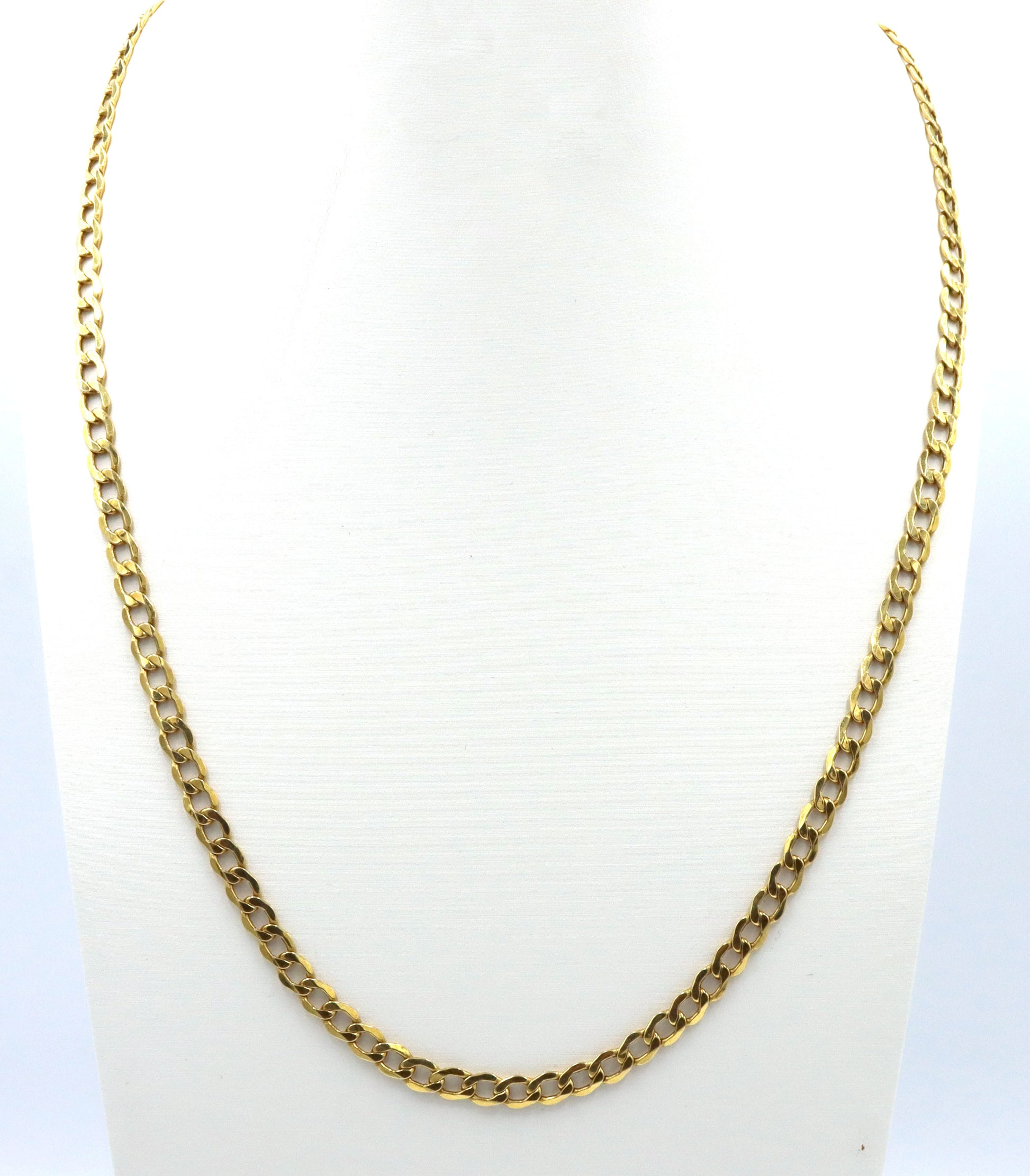 Italian 10kt Yellow gold curb link chain necklace
