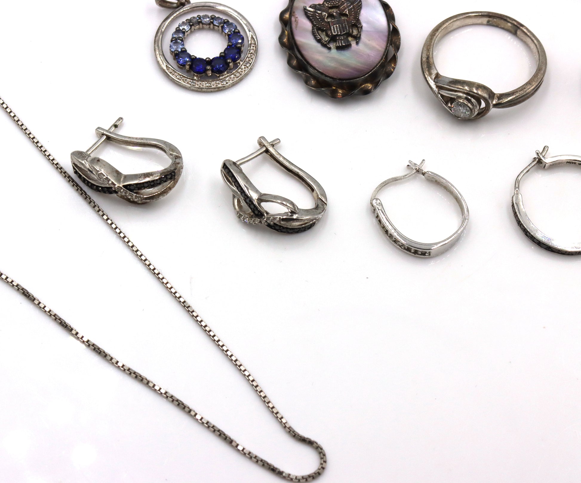 Group lot of Vintage 925 sterling silver mixed jewelry