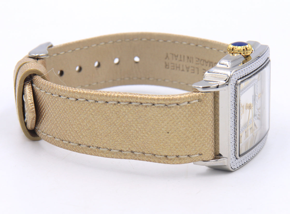 Gevril GV2 Padova Swiss Diamond 28.5mm Quartz Qatch Watch