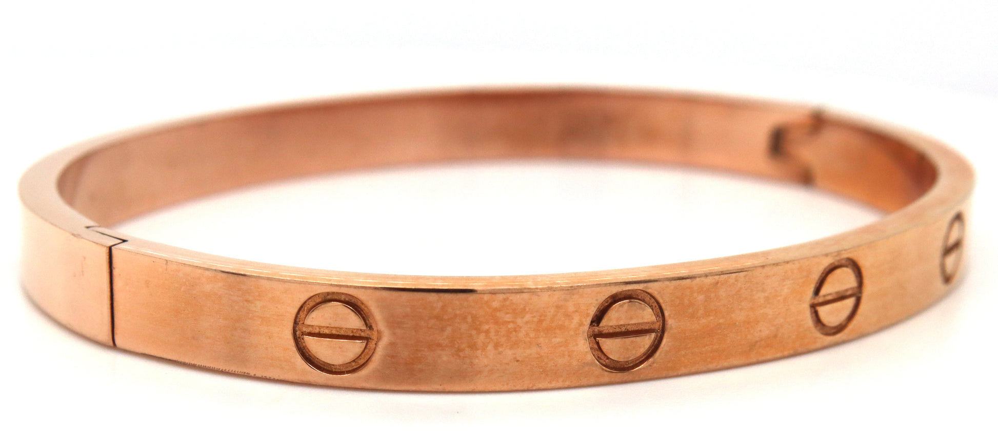 Gold plated love bangle bracelet