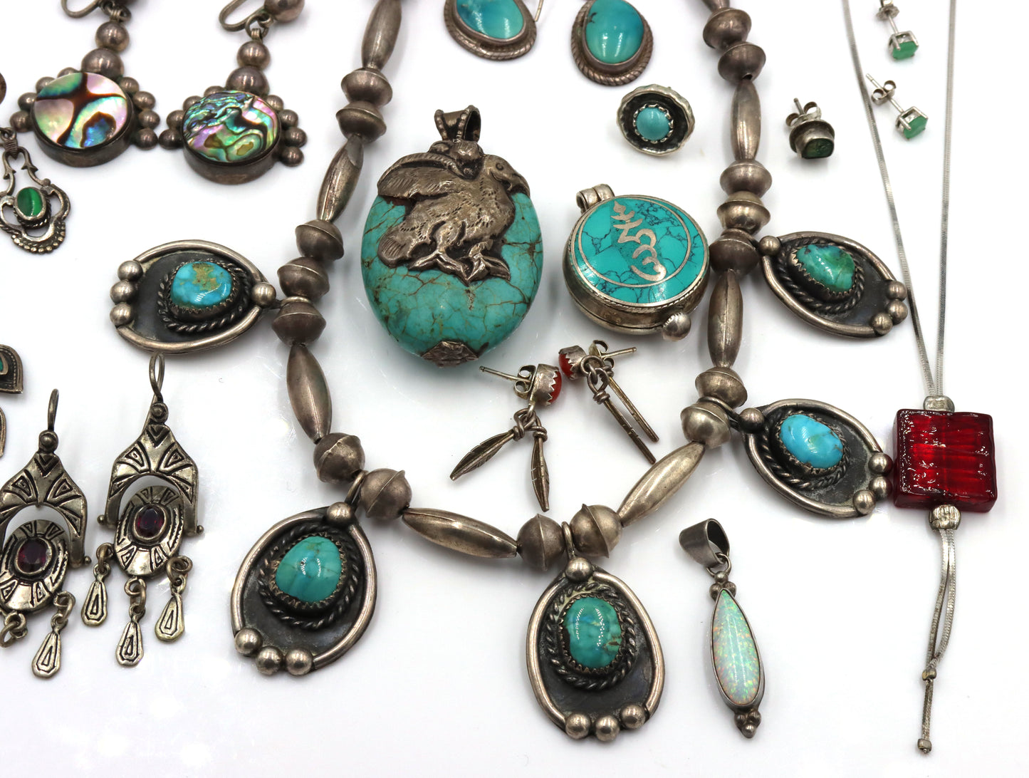 Vintage 925 sterling silver group lot of mixed jewelry