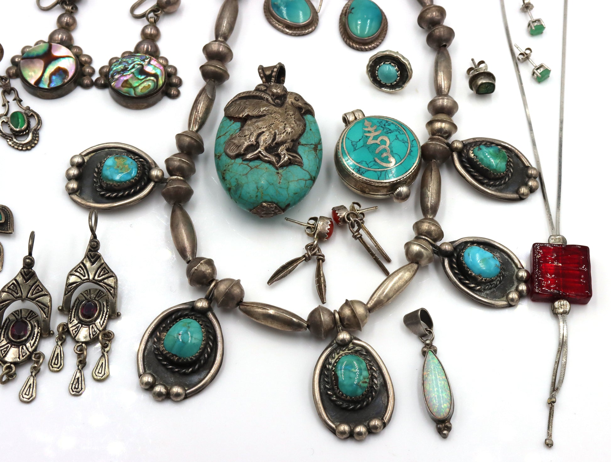 Vintage 925 sterling silver group lot of mixed jewelry