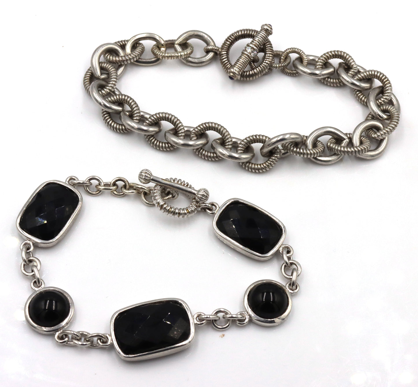 925 sterling Silver Two Buckle Bracelet Lot