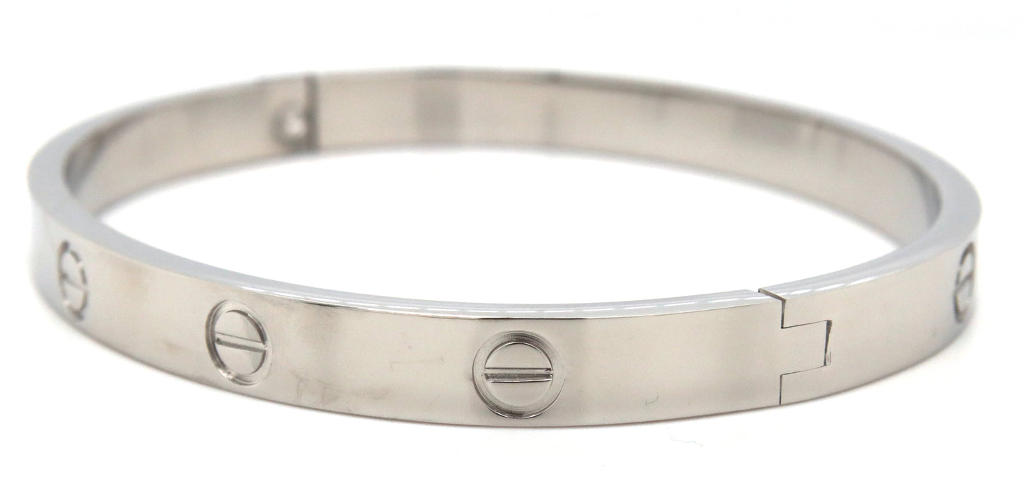 Stainless steel love bangle bracelet