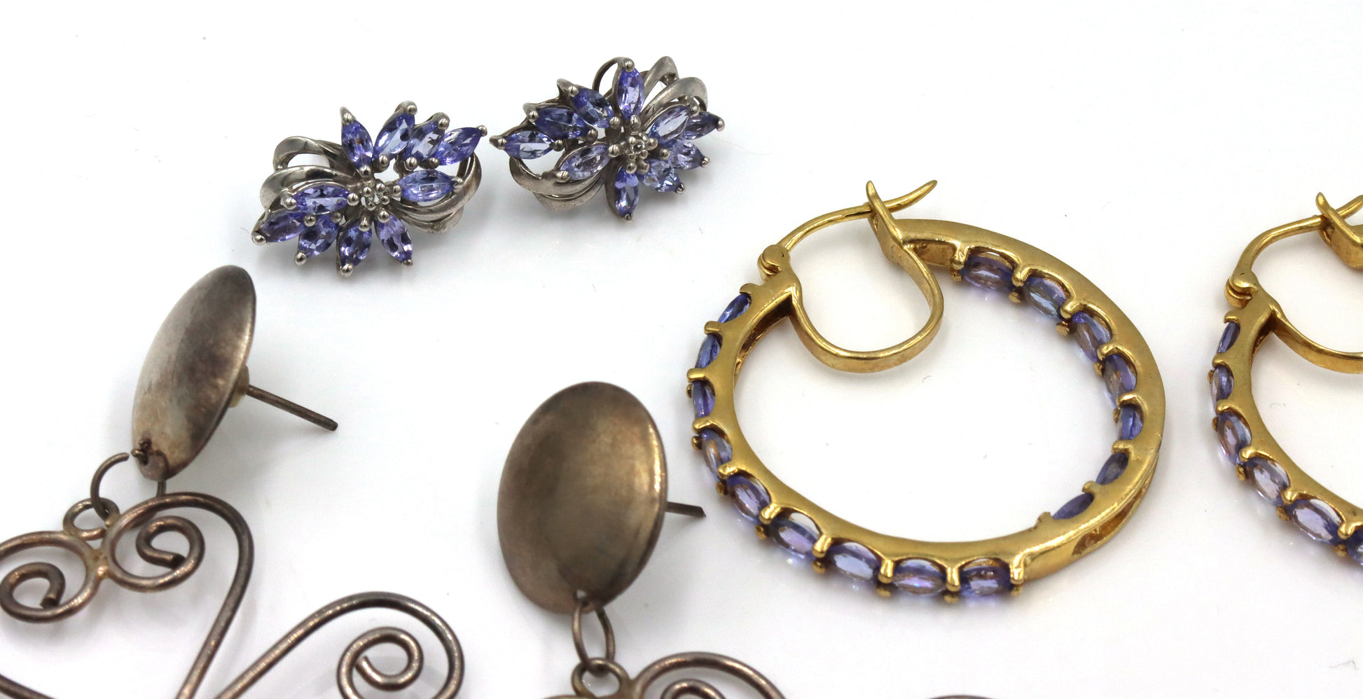 8Pairs of 925 sterling silver earrings