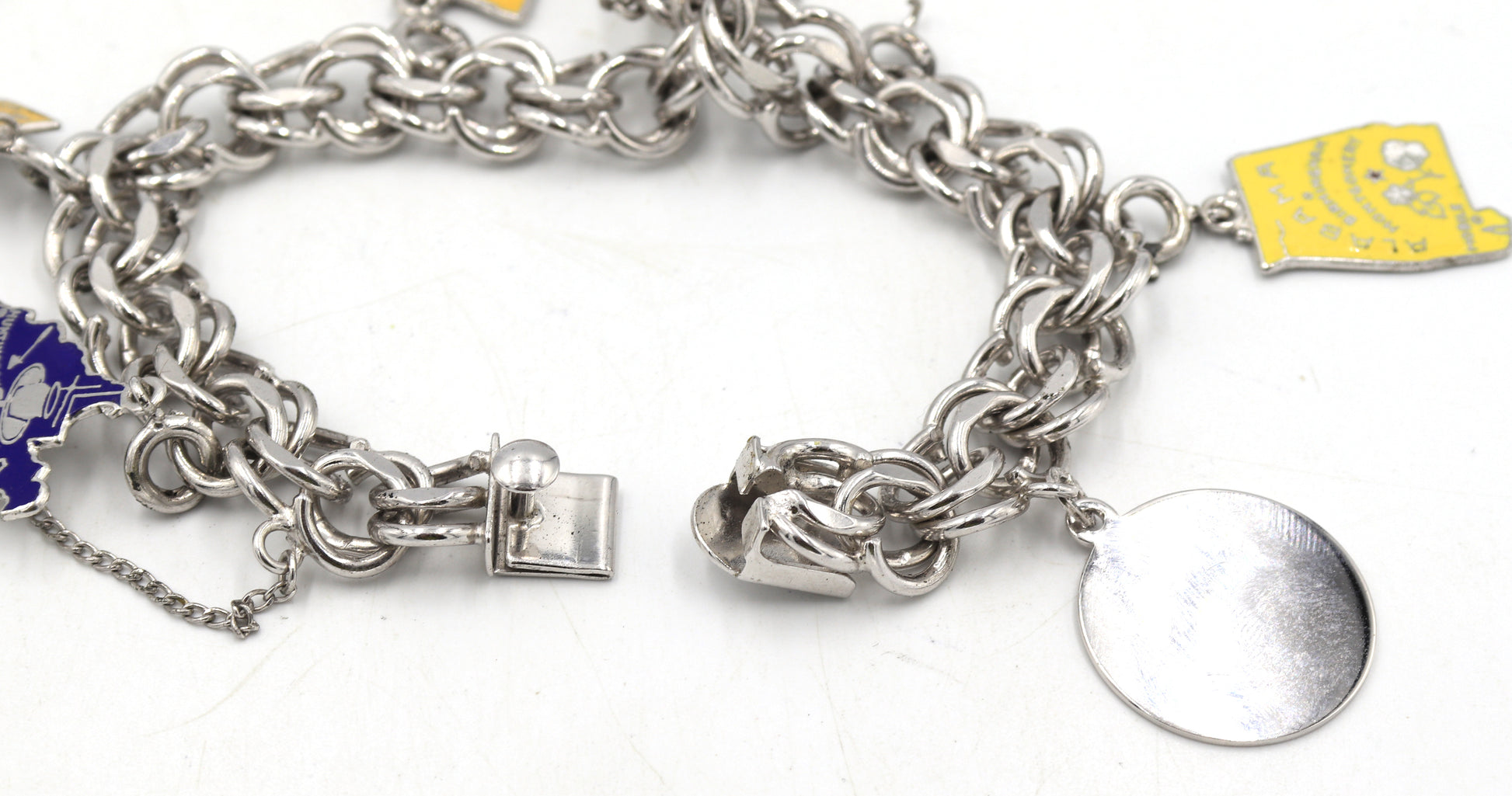 Vintage 925 Sterling silver charms bracelet