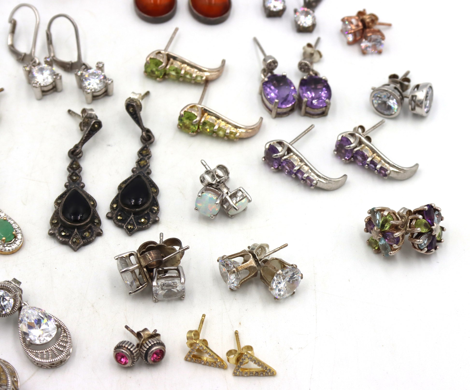 Group lot of Vintage 925 sterling silver earrings