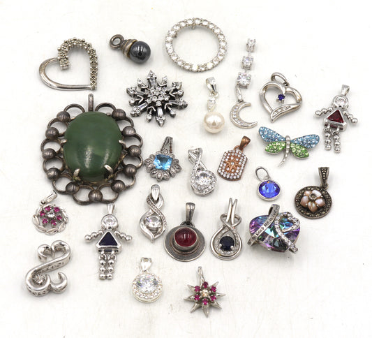 Group lot of Vintage 925 sterling silver pendant