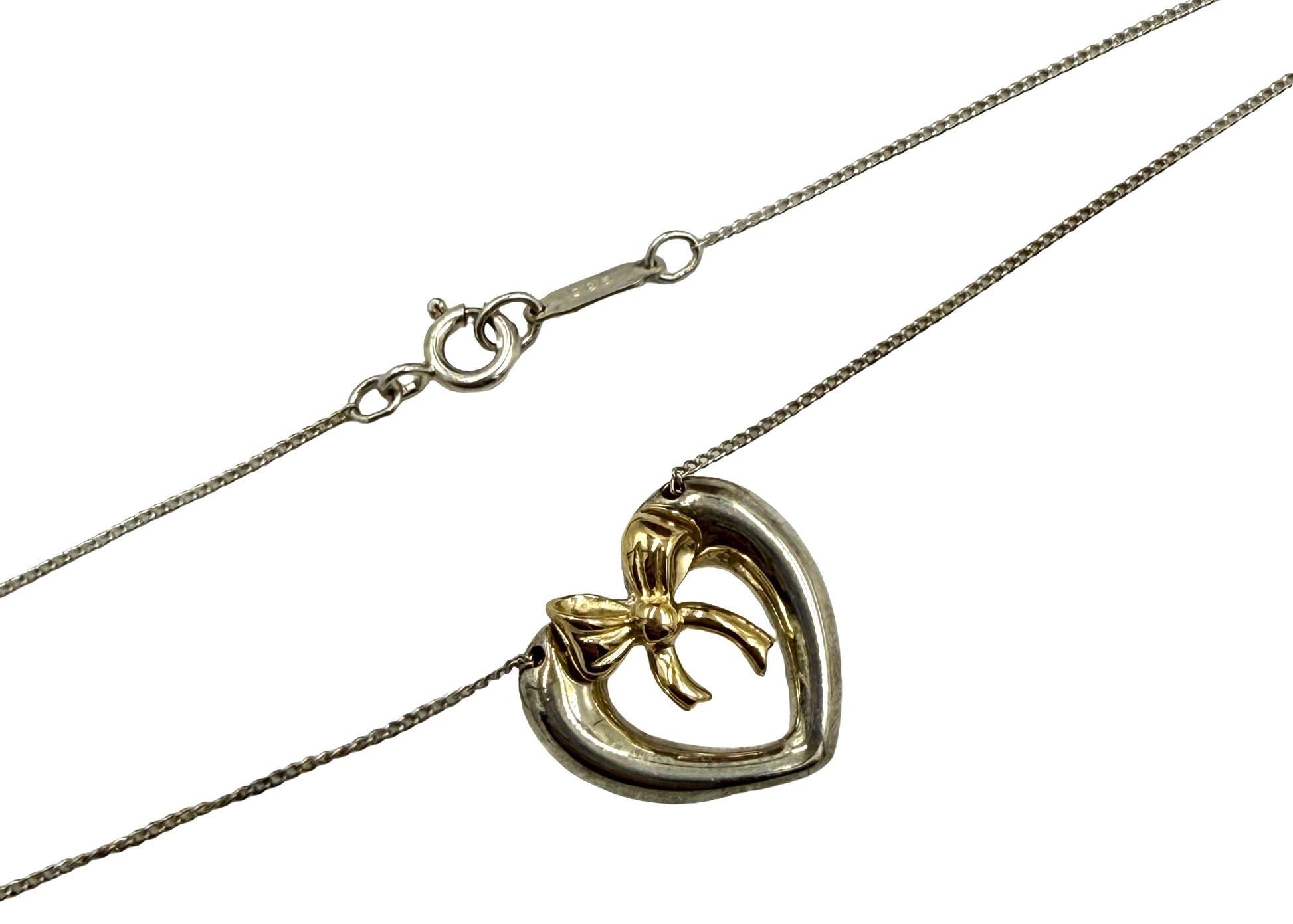 Tiffany & Co Bow tie heart pendant on chain