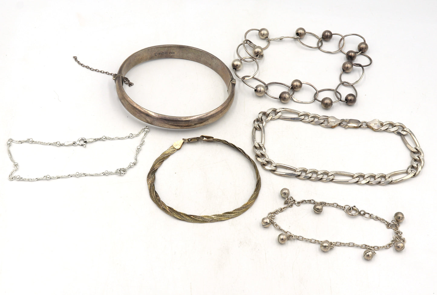 Group lot of Vintage 925 sterling silver bracelets