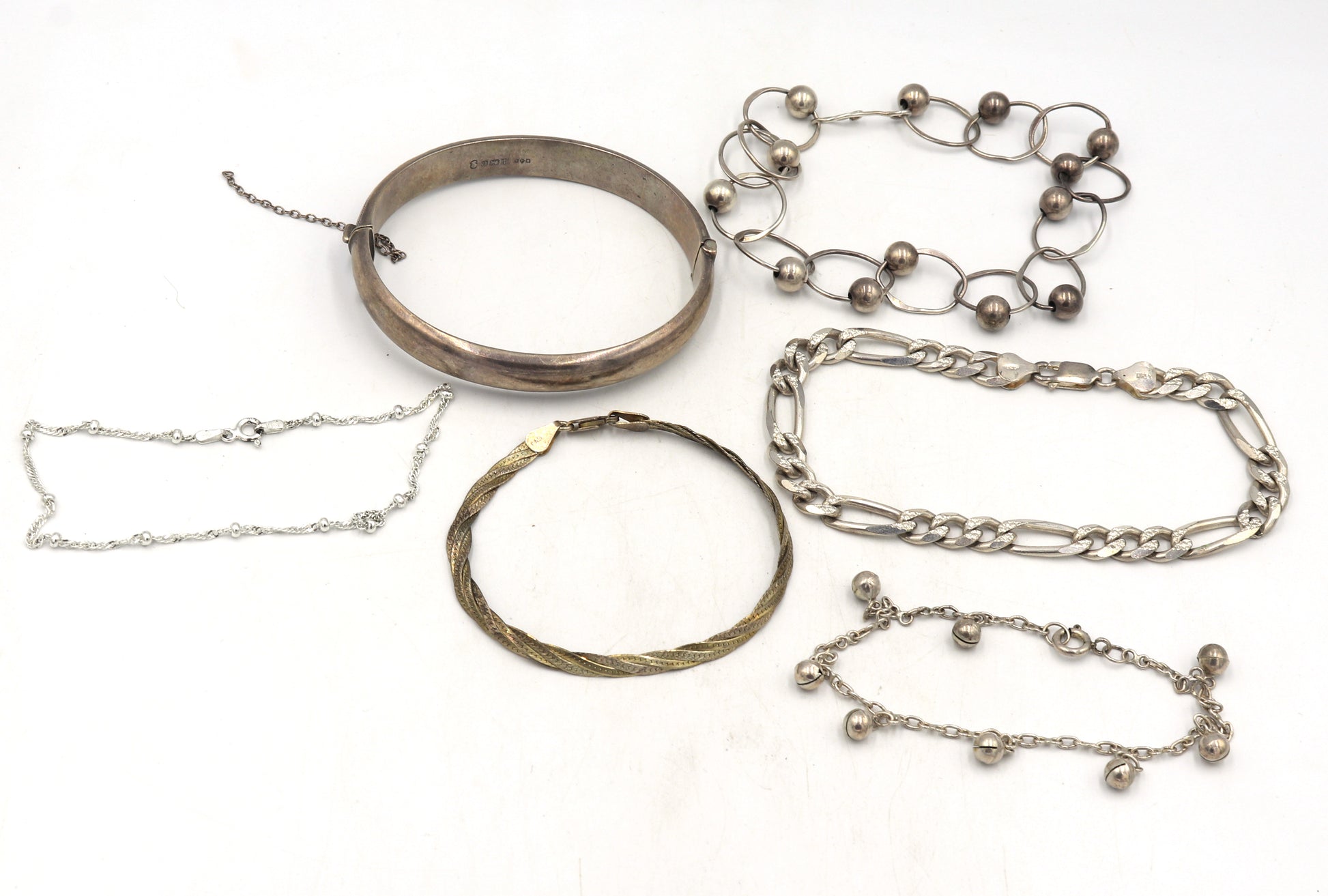 Group lot of Vintage 925 sterling silver bracelets