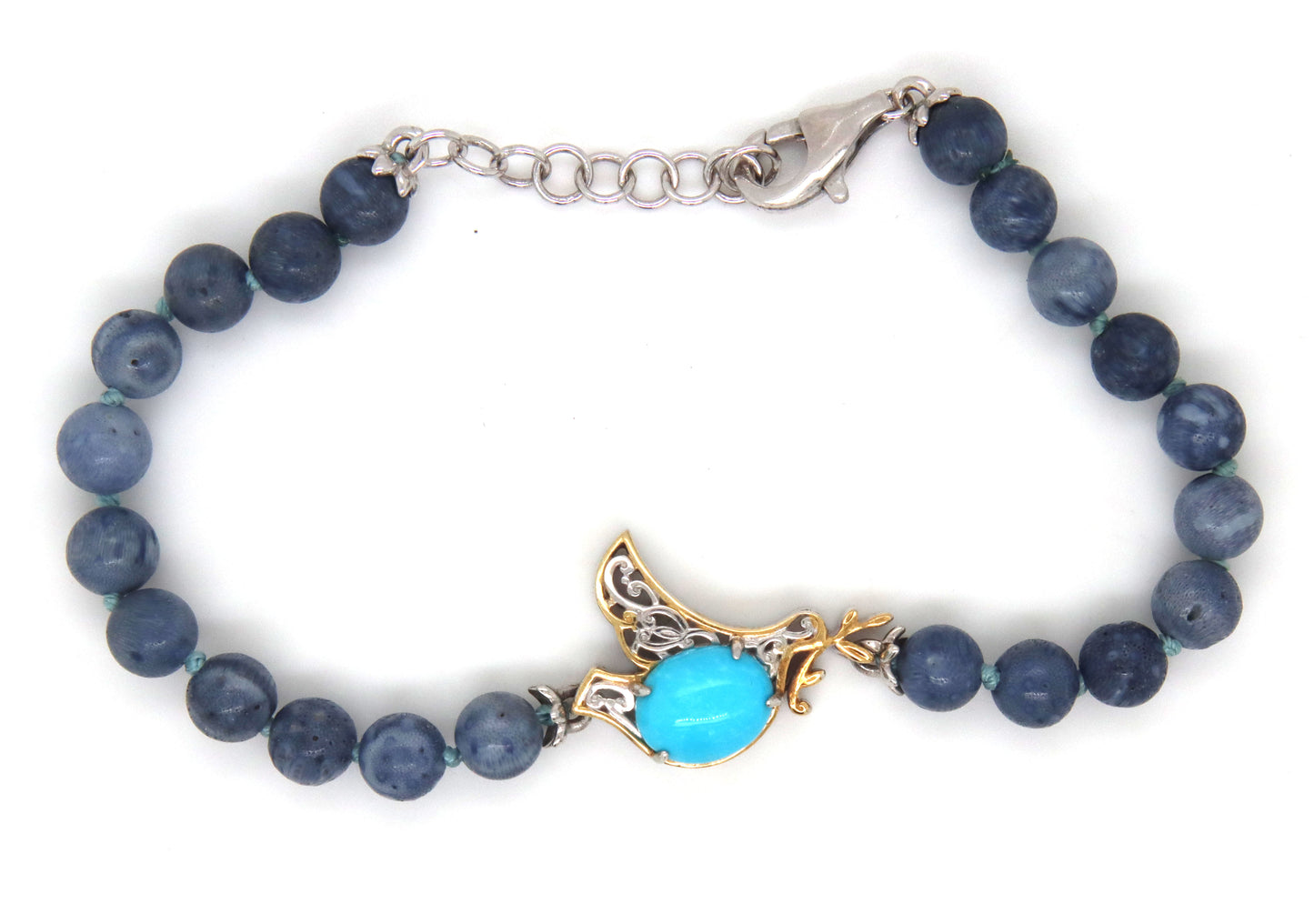 Michael valitutti 925 Sterling Silver Turquoise Bead Bracelet