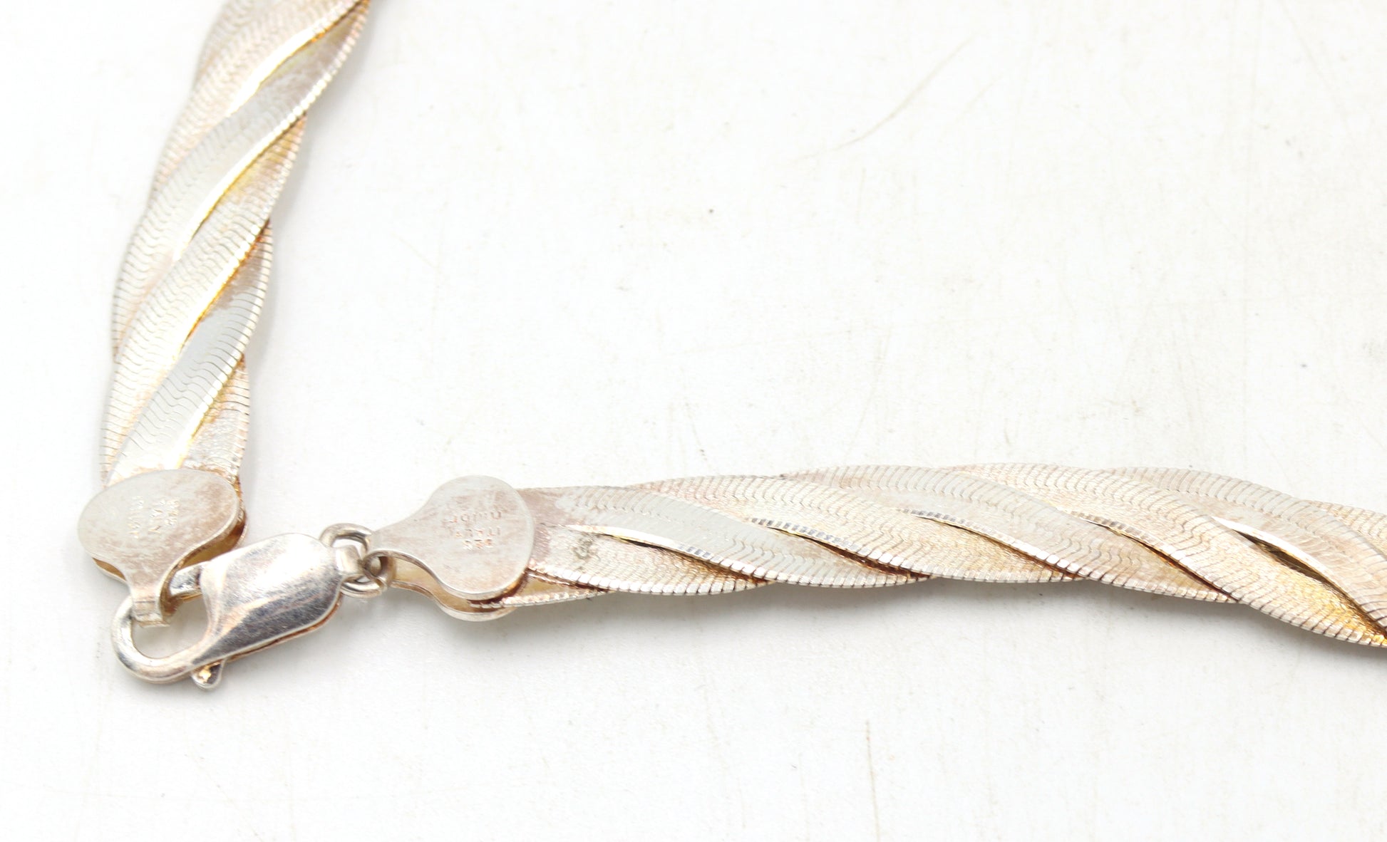 Group lot of 2 Vintage 925 sterling silver chains