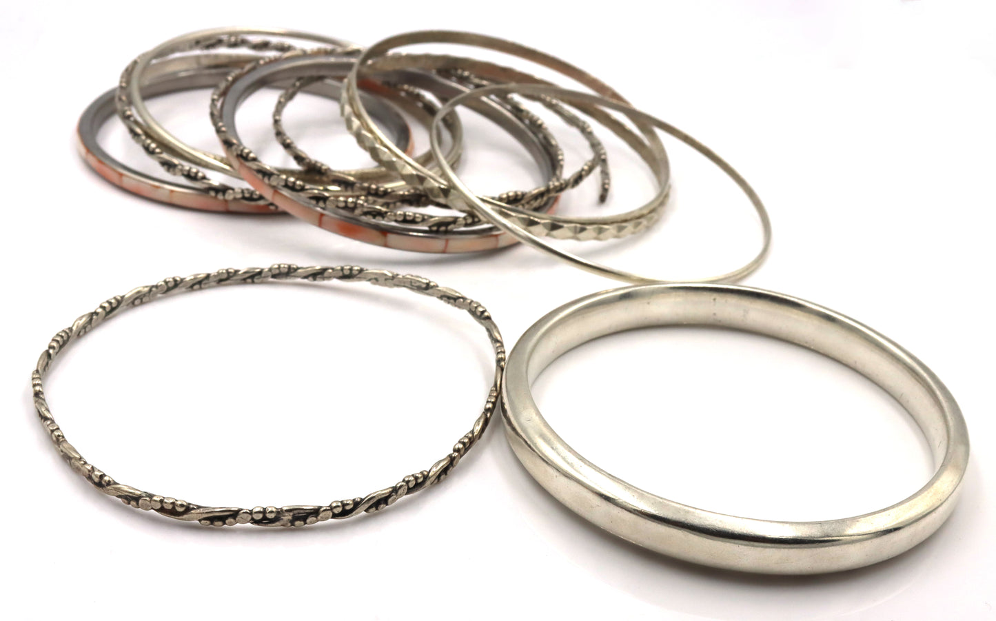 925 Sterling Silver Bangle Lot