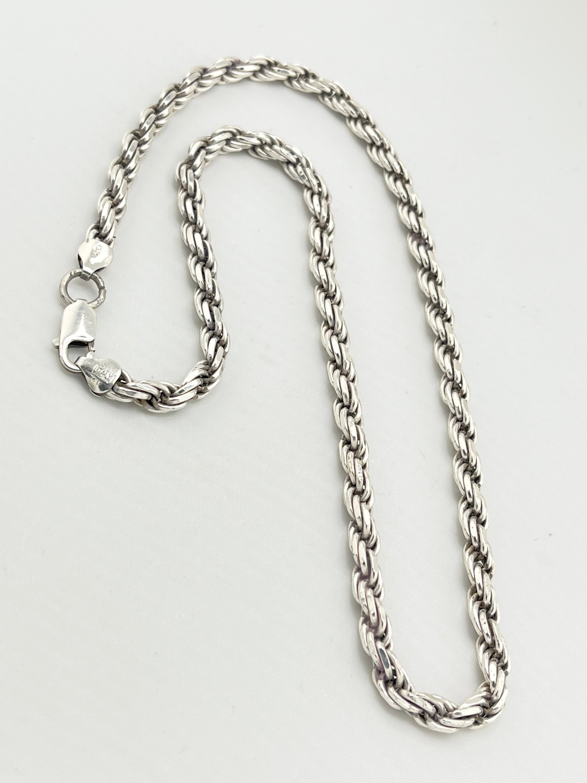 italian 925 Sterling Silver Solid 6MMRope Chain