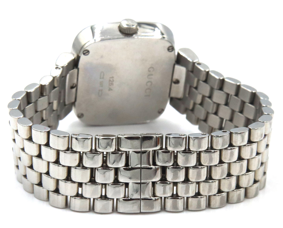 Gucci silver dial stainless steel watch