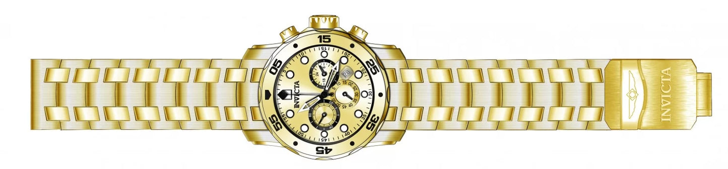 Invicta Men's Pro Diver  Quartz Chronograph Gold Dial Watch