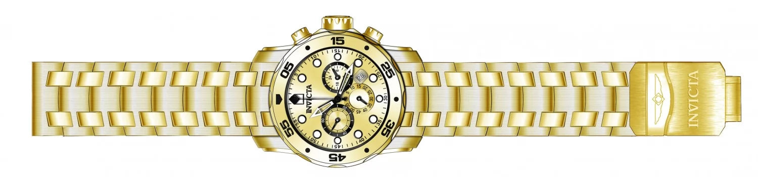 Invicta Men's Pro Diver  Quartz Chronograph Gold Dial Watch