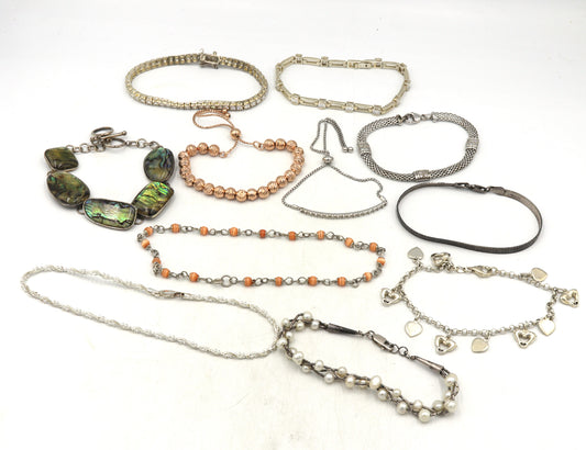 Vintage 925 sterling silver lot of bracelets