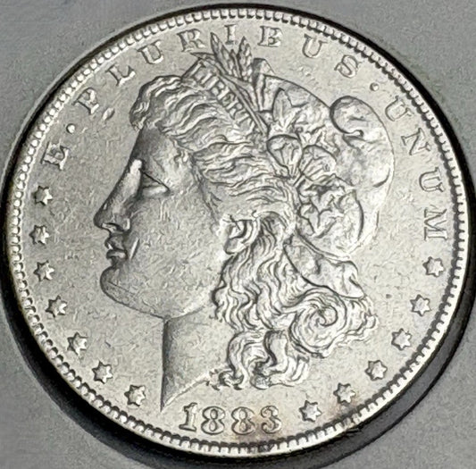 1883 Morgan Silver Dollar Philadelphia Mint $1 Choice AU Details