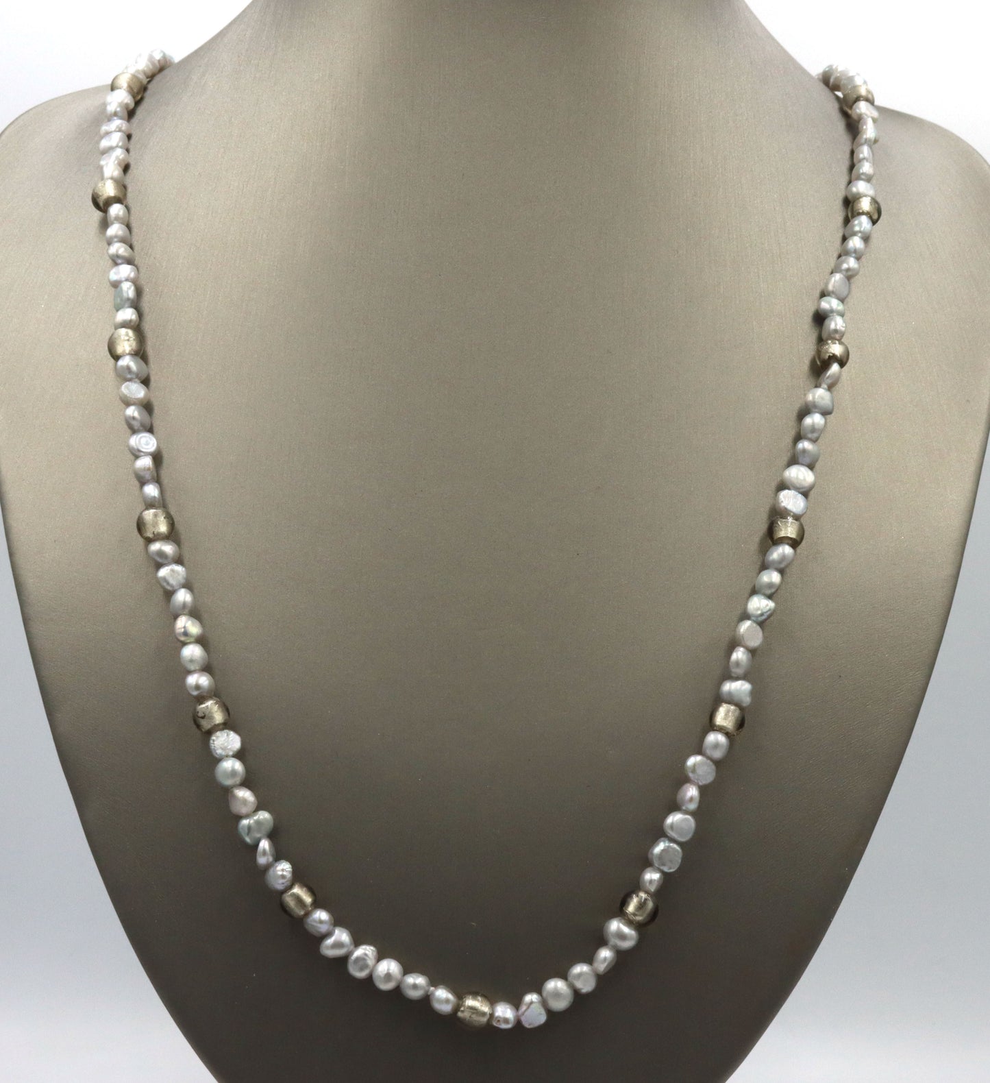 Honora grey pearl stand necklace