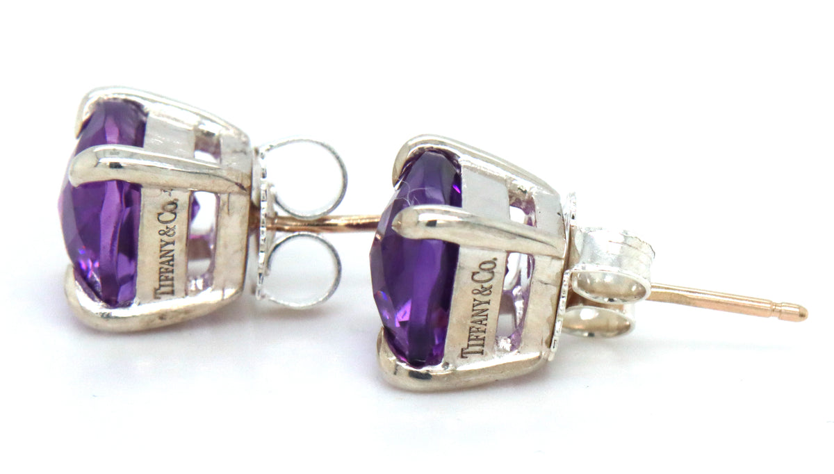 Tiffany & Co amethyst sparkler stud earrings