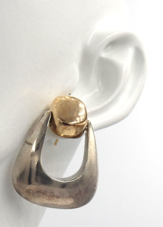925 Sterling silver Bayanihan modernist post earrings
