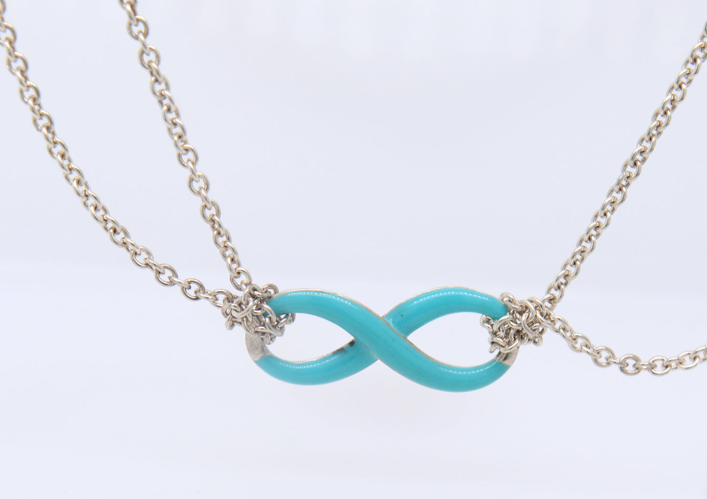Tiffany & Co Infinity Blue Enamel Necklace